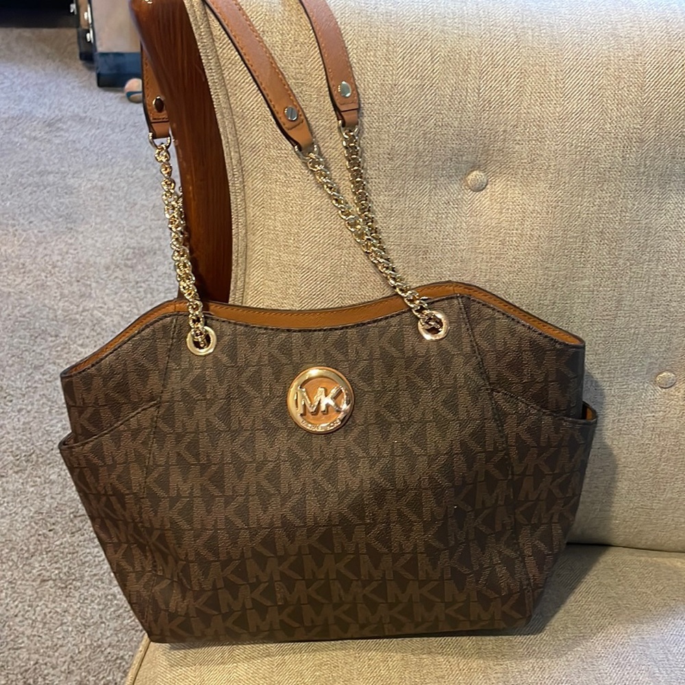 Michael Kors handbag brown faux leather